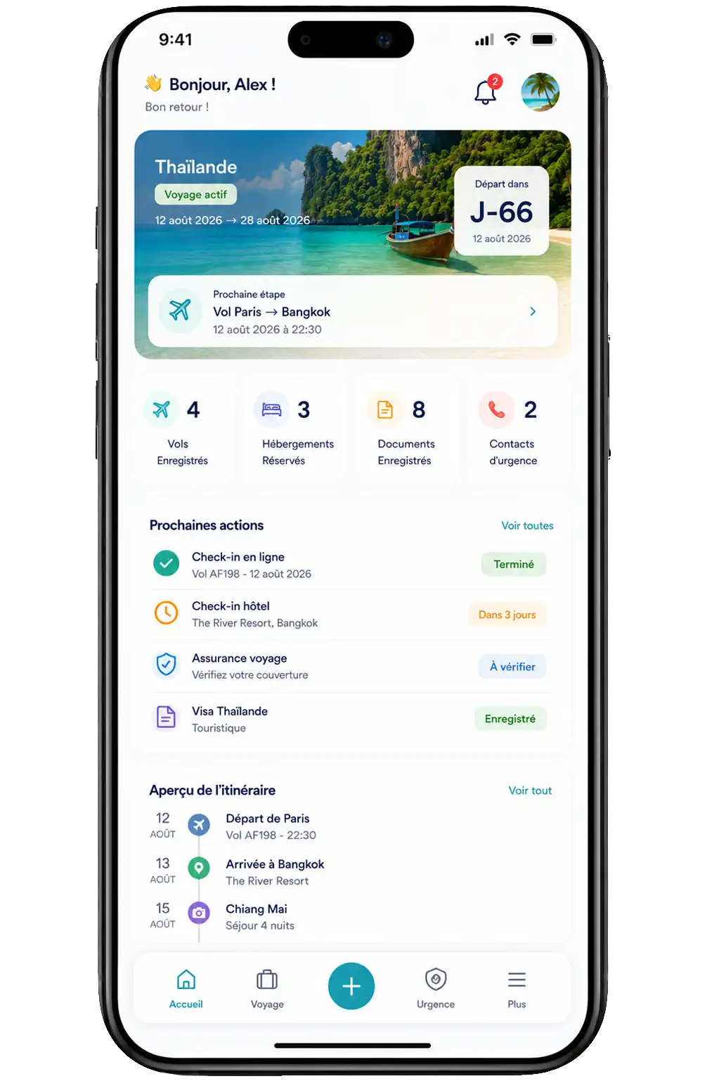 Portail voyageur My Travel Card sur smartphone